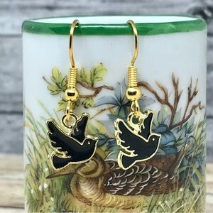 Dove Bird Animal Hook Earrings